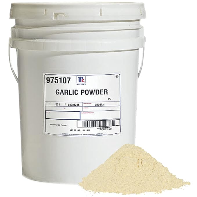 McCormick Culinary Garlic Powder, 30 lb - One 30 Pound Tub of Bulk Garlic Powder for Restaurant Use, Ideal for Pastas, Meats, Seafood, Vegetables and More
