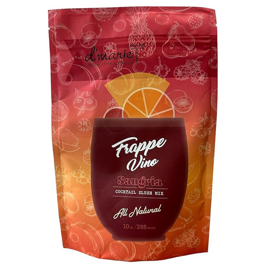 Frozen Cocktail Drink Mix Sangria - Makes 10 Wine Slushies - Drink Powder Pouches for Alcohol - All Natural Low Sugar Mixer, No Blender Needed