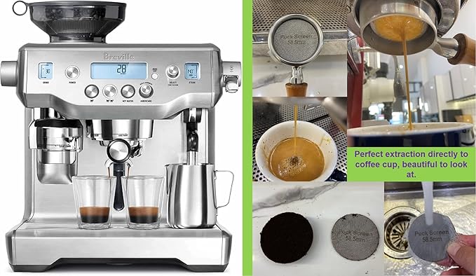 Stainless Steel Naked Bottomless Portafilter - Coffee Portafilter for Breville BES900XL, BES920XL, BES980XL, BES990BSS Espresso Machine - Wooden Handle