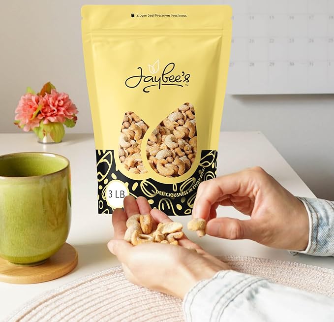 Dill Pickle Cashews 3 Pounds | Gourmet Roasted Cashews ??Tangy, Savory, and Crunchy Snack ??High-Protein, Vegan Friendly ??Perfect for Snacking, Gifting, and Meal Prep | Jaybee's Nuts