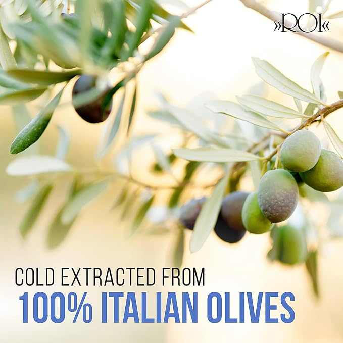 ROI Premium Ligurian Italian Extra Virgin Olive Oil First Cold Pressed - Mosto Olive Oil Imported from Italy, High In Polyphenols, 17 fl.oz. (500ml)