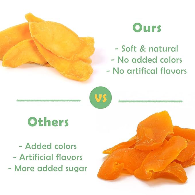 Gourmet Grove - Natural Dried Mango Slices 18 OZ Pack of 3 Pouch | Soft, Juicy, Sliced Mangoes | Lightly Sweetened - (Pack of 3)