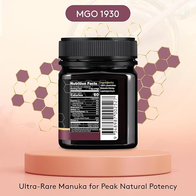 Nature’s Gold Raw Manuka Honey, Certified High MGO | Authentic MGO, 100% Pure Genuine Traceable Hive to Home