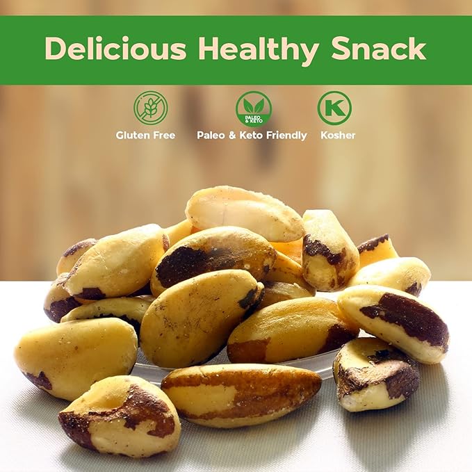 Sincerely Nuts Raw No Shell Brazil Nut, 2lb - Fresh Whole Unsalted Brazilian Nuts - Healthy, Kosher, Vegan & Gluten Free Gourmet Snack Food - All Natural Keto/Paleo Friendly Weight Loss Treat