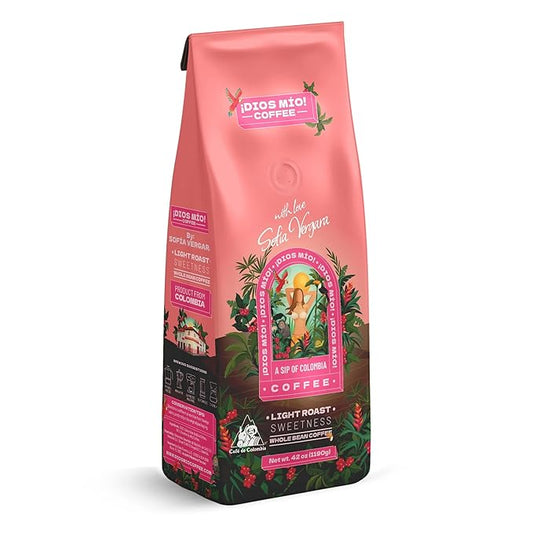 Dios Mio Coffee by Sofia Vergara, Light Roast, Whole Bean Premium Colombian Coffee, 42 Ounce Bag