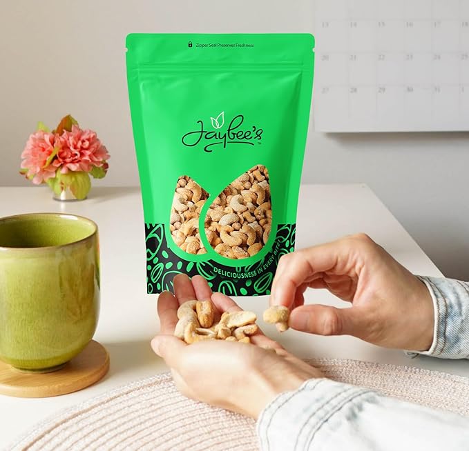 Dill Pickle Cashews 2 Pounds Resealable Pouch | Gourmet Roasted Cashews ??Tangy, Savory, and Crunchy Snack ??High-Protein, Vegan Friendly ??Perfect for Snacking, Gifting, and Meal Prep | Jaybee's Nuts