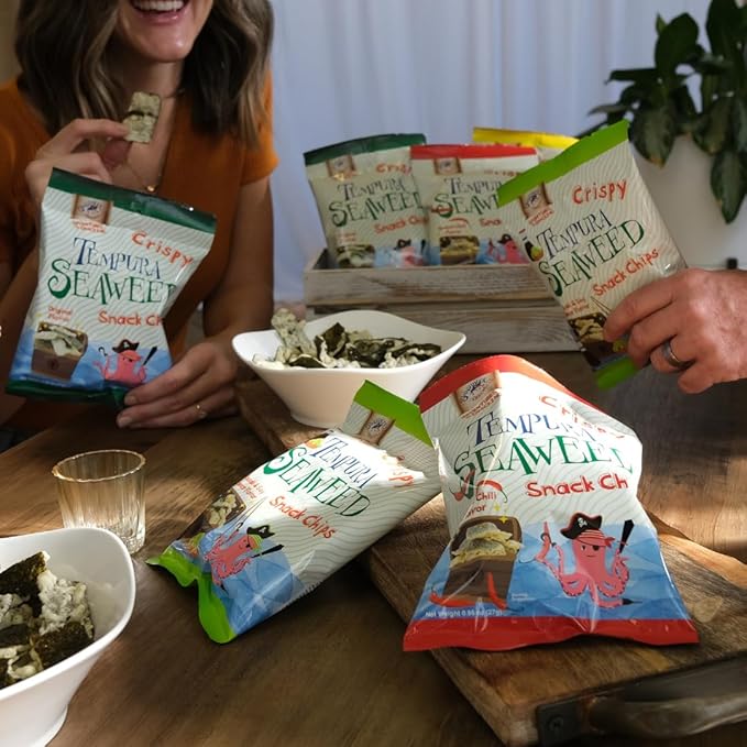 Japanese Tempura Seaweed Snack Chips, Noriten ??Yuzu Flavor | 5.29oz | Made in Japan by Swashbuckle Snacks
