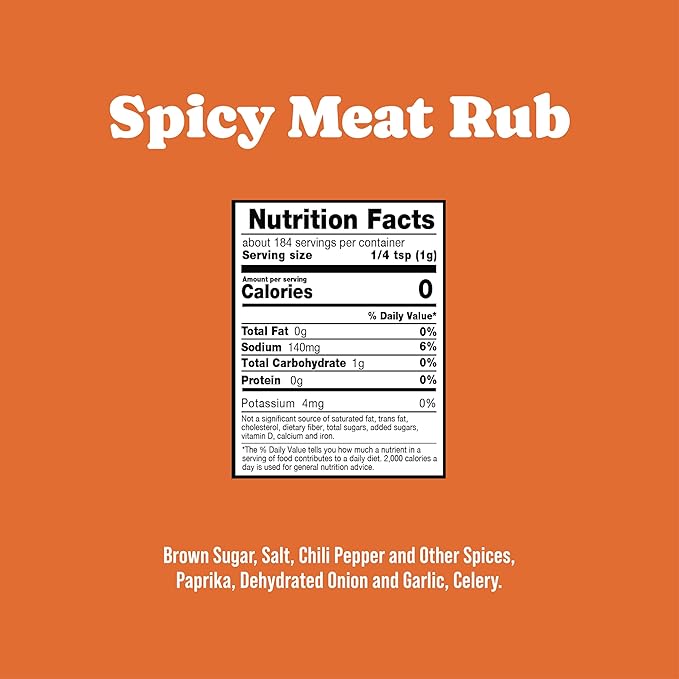 Rufus Teague Spicy Meat Rub, 2 Pack, Premium Barbecue Seasoning & Dry Rub for Smoking and Grilling, Award-Winning Flavor for Beef, Pork & Chicken, Gluten-Free, 6.5 oz