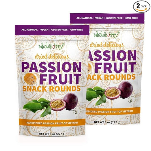 Naturally Delicious Dried Passion Fruit Maracuja 8-oz Bags, No Added Chemicals, No Added Colorings, No Preservatives, Made in Vietnam from fully mature fruits (8 oz)??,<div>