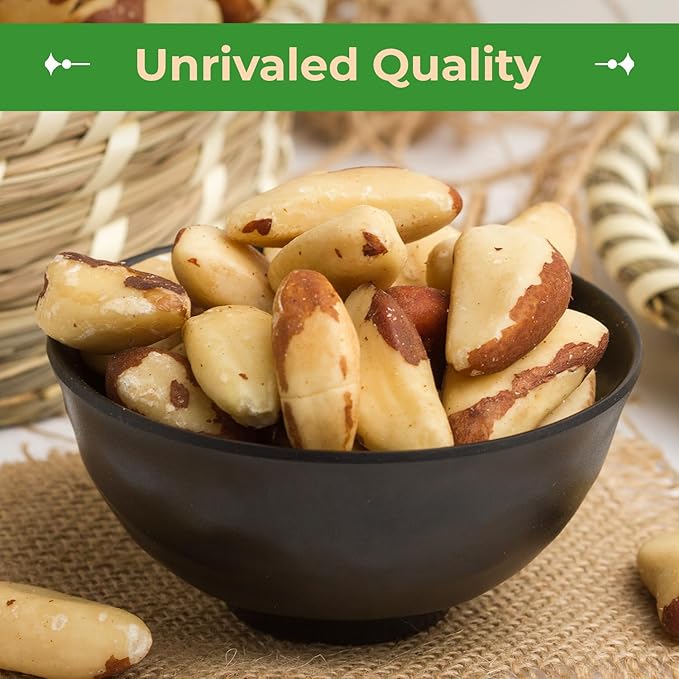 Sincerely Nuts Brazil Nuts Roasted and Unsalted - Five lbs. Bag | Premium Healthy Snack Food | Whole, Kosher, Vegan, Gluten Free | Gourmet Snack | Great Source of Protein, Vitamins & Minerals