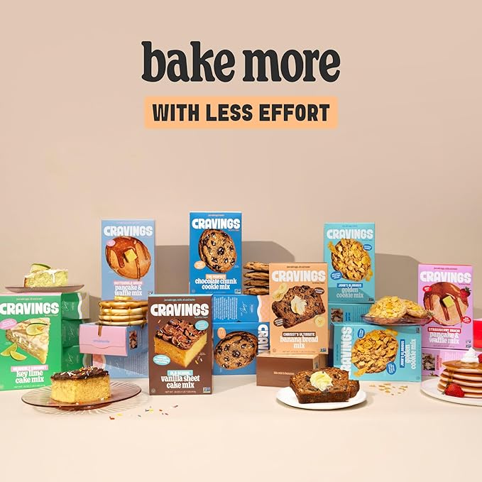 Cravings by Chrissy Teigen Peanut Butter Oatmeal Brown Sugar Cookie Mix, John?셲 Glorious Golden Cookie Mix, Easy to Bake, 12 Large Cookies, 12.1 oz. (Pack of 3)