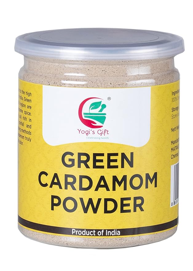 Green Cardamom Powder 10 oz (283g) | Great Flavour & Aroma for Baking, Coffee, Tea and Curries | Cardamom Ground Powder from Fresh Cardamom Seeds | Elettaria Cardamomum (l.) Maton | By Yogi's Gift ®