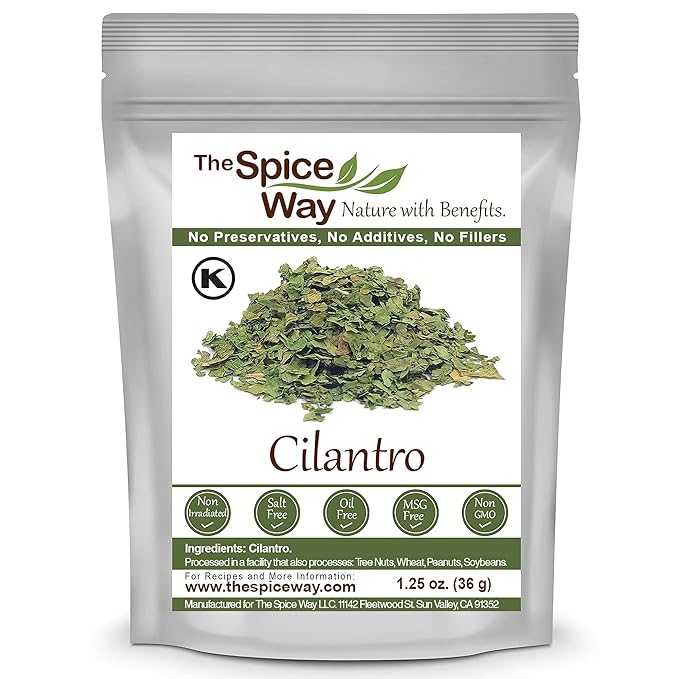 The Spice Way Cilantro Leaves - 1.25 oz - All-Natural Dried Cilantro Leaf Flakes, Perfect for Adding a Burst of Aroma and Taste to Your Cooking, Salads, and Salsas ??Dried Seasonings