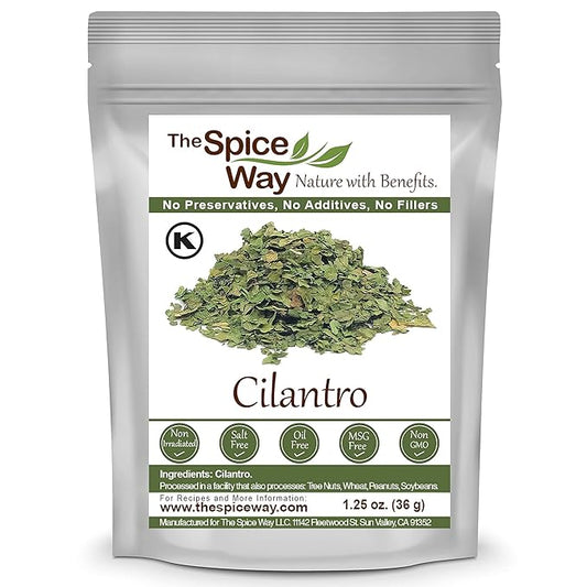 The Spice Way Cilantro Leaves - 1.25 oz - All-Natural Dried Cilantro Leaf Flakes, Perfect for Adding a Burst of Aroma and Taste to Your Cooking, Salads, and Salsas ??Dried Seasonings