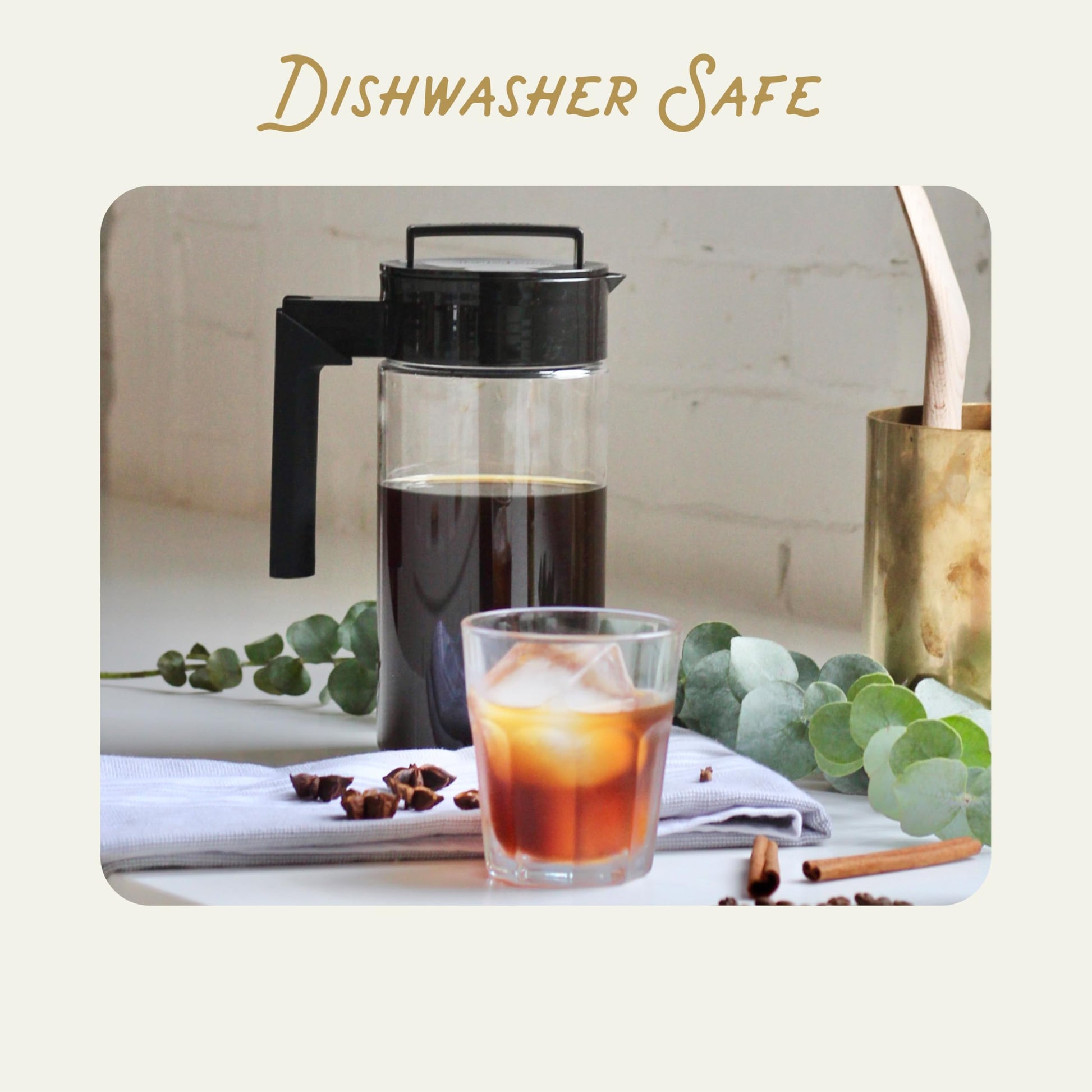 Takeya Deluxe Cold Brew Coffee Maker - BPA-Free Tritan Pitcher with Airtight Leakproof Lid