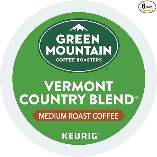 Green Mountain Coffee Roasters Vermont Country Blend Keurig Single-Serve K-Cup Pods, Medium Roast Coffee, 72 Count (6 Packs of 12)