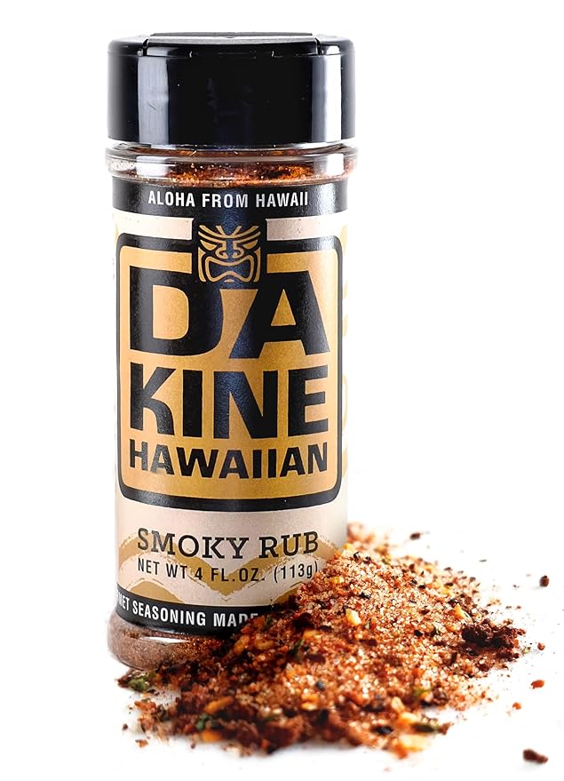 Da Kine Hawaiian Premium BBQ Dry Rub Seasoning - Authentic BBQ Seasoning Blend, Perfect Gourmet Rub Spices for Smoking, Grilling & Cooking - Gluten-Free, Low Sodium, No MSG - Smoky Flavor (4 oz - 1 Pack)
