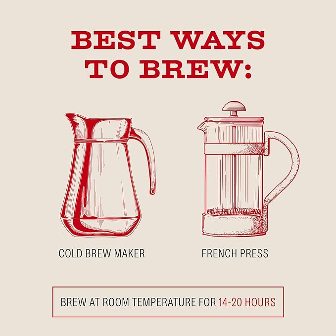 Bizzy Organic Cold Brew Coffee | Smooth & Sweet Blend | Coarse Ground Coffee | Medium Roast | Micro Sifted | Specialty Grade | 100% Arabica | 2 LB