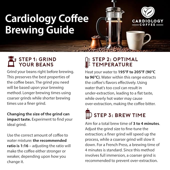 Cardiology Coffee ??Whole Bean Coffee ??USDA Certified Mold-Free 12oz Premium Medium Roast Organic Coffee Beans with Antioxidant Benefits ??Perfect for Heart Healthy Lifestyle