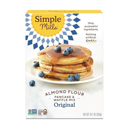 Simple Mills Almond Flour Pancake Mix & Waffle Mix, Gluten Free, Made with whole foods, (Packaging May Vary), 10.7 Ounce (Pack of 1)