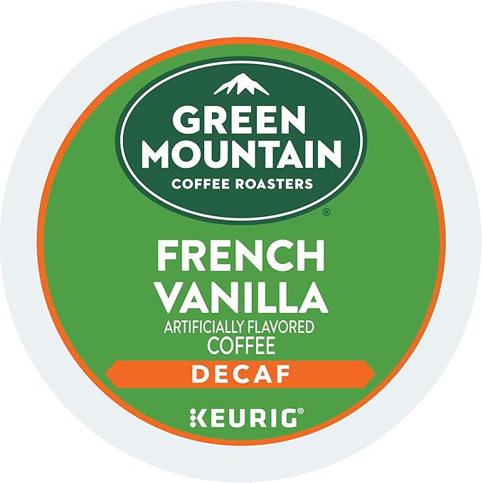 Green Mountain Coffee Roasters French Vanilla Decaf Keurig Single-Serve K-Cup pods, Light Roast Coffee, 60 Count (6 Packs of 10)