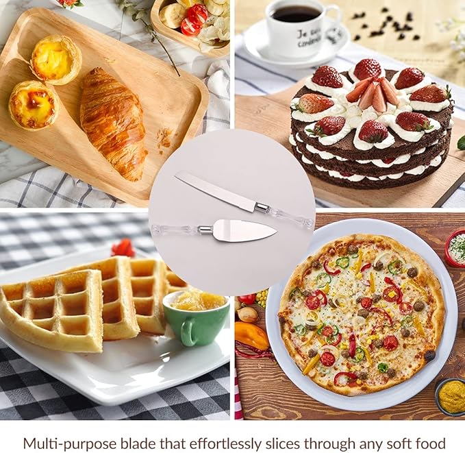 AW BRIDAL Personalized Cake Cutting Set for Wedding Pie Server Pizza Cutter Wedding Registry Bridal Shower Gifts Engagement Gifts for Couples//DK001CPP123//