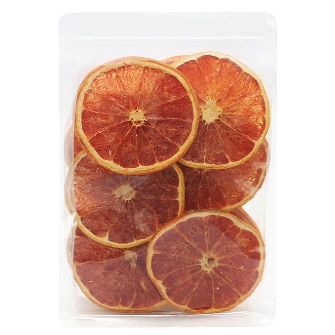 iGAOZM Dehydrated Dried Grapefruit Slices Wheels ,3.52oz/100g,100%Natural,No Additives &No Sugar Added,Dehydrated Dry Grapefruit Garnish For Cocktails,Drinks,Cakes Decoration,Crafts & Baking