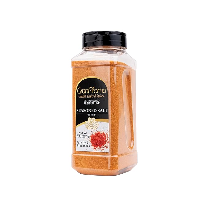 GranAroma Seasoned Salt, Savory Blend, Seasoning for Grilled Meats, Roasted Vegetables, and Soups (32 Ounce)