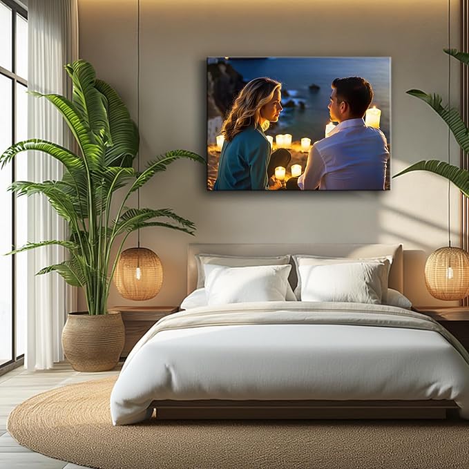 Personalized Custom Canvas Prints, Photo on Canvas Transform Your Photos into Stunning Framed Wall Art-Digitally Printed Photo to Canvas - Ideal for Home Decor, Gifts (40L?쐘28W" 100x70cm)