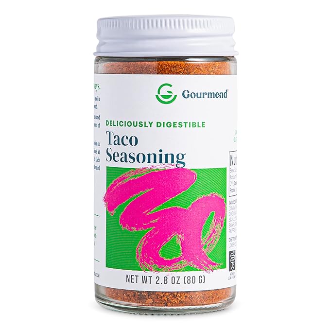 Gourmend Foods Taco Seasoning – Low FODMAP Certified, Filler Free, Gluten Free, Single Origin Spices, 100% Natural, No Corn Starch, Maltodextrin, "Natural Flavors" or Other Fillers