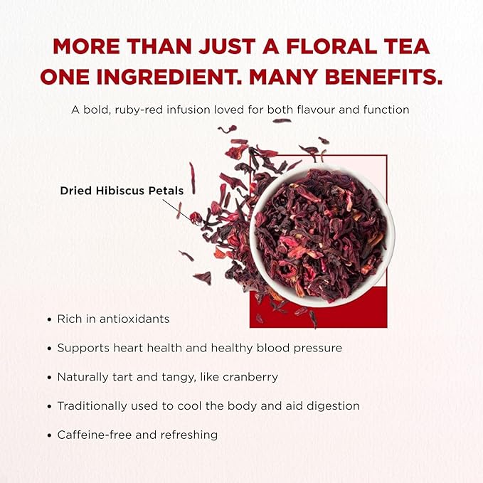 CHAYAM Hibiscus Flower Tea 30+Cups/2.1oz | Pure Dried Hibiscus Flowers Loose Leaf Tea | 100% Herbal Tea | Caffeine-Free | Premium Tin Caddy