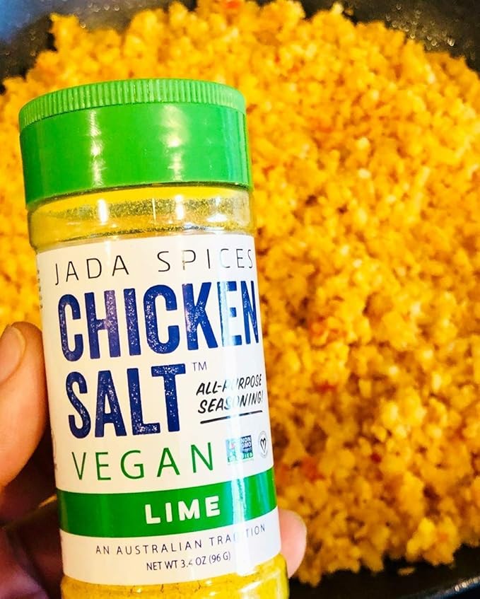 JADA Spices Chicken Salt Spice and Seasoning - Lime, Turmeric Salt - Vegan, Keto & Paleo Friendly - Perfect for Cooking, BBQ, Grilling, Rubs, Popcorn and more - Preservative & Additive Free