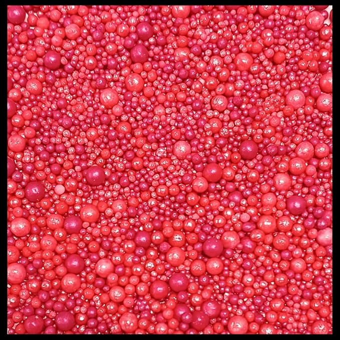 Confect Love Pink Pearl Disco Ball Sprinkles - Edible Cake & Cupcake Decorating Sprinkles, Decorative Sugar Pearls for Desserts and Cookies | Vegan, Gluten-Free, Soy-Free, Dairy-Free, Palm Oil-Free ??4.2 Oz