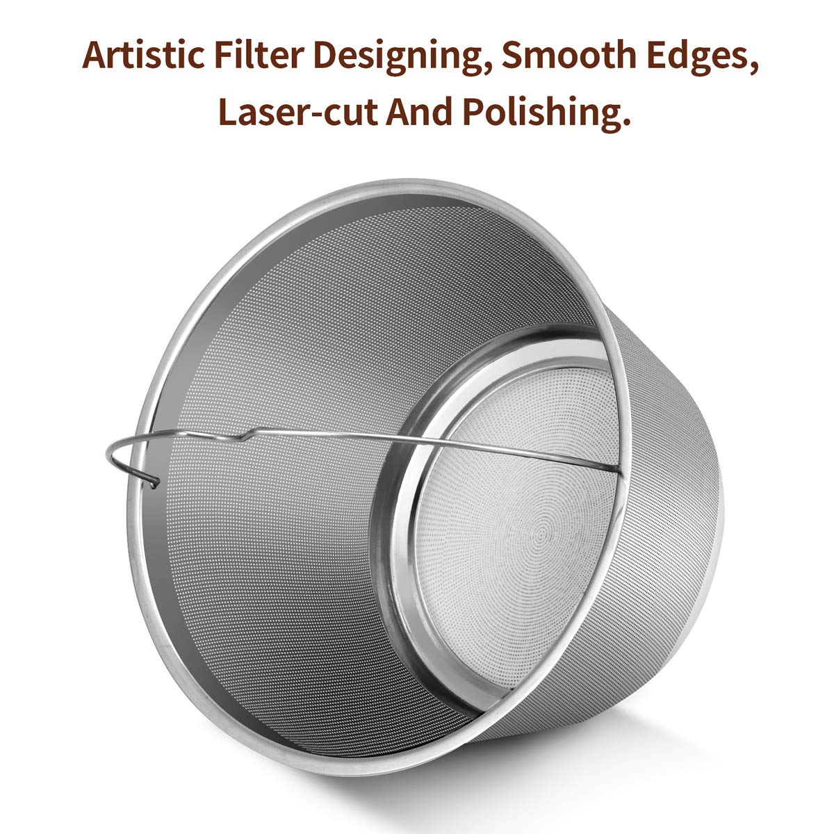 Reusable Stainless Steel Basket Coffee Filters, Fits Mr Coffee 4~5 Cup