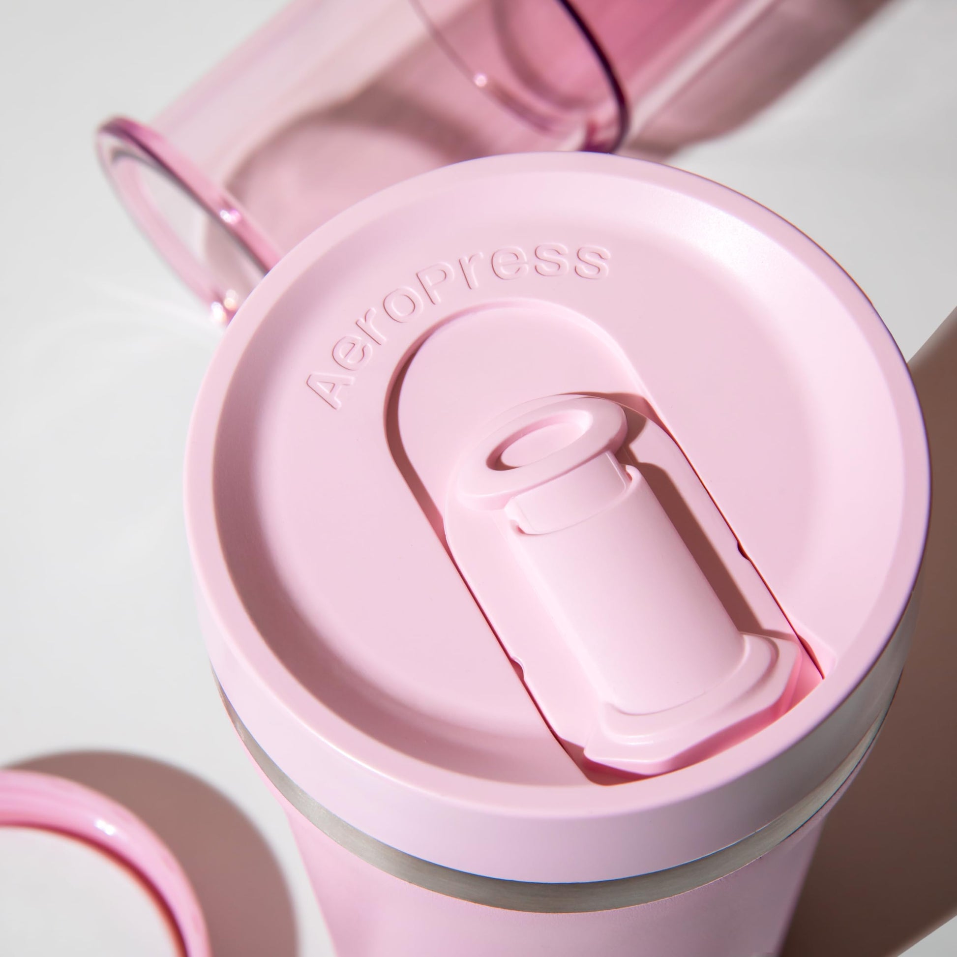 AeroPress Go Plus Portable Coffee Maker Kit, Pink