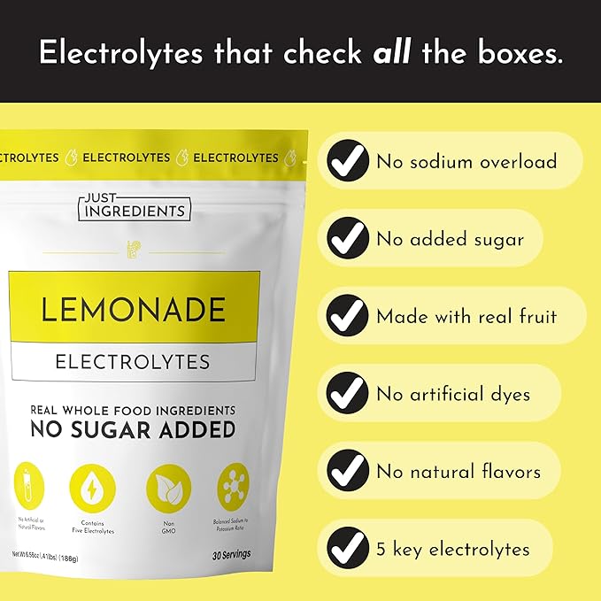Lemonade Electrolytes ??30?‘Serving Hydration Drink Mix with Coconut Water, Sea Salt, and Trace Minerals ??Supports Hydration, Recovery, and Electrolyte Balance*