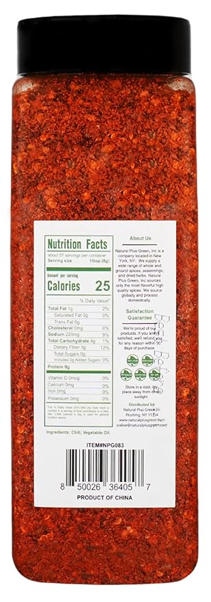 NPG Authentic Sichuan Chili Flakes 1LB 16 Ounces, Medium Hot, Szechuan Crushed Red Pepper Flakes