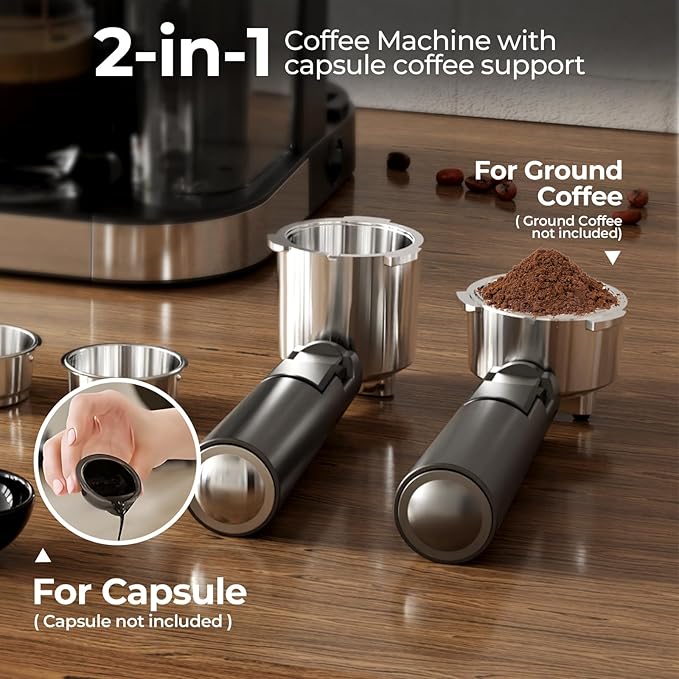 20 Bar Compact Espresso Machine with Steam Milk Frother竊똏rofessional Espresso Maker for Home and Officeç«?350W Touchscreen Cappuccino ç«?Latte Machineç«?7oz Detachable Water Tank竊똁lack
