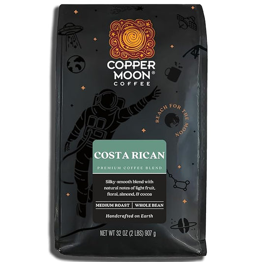 Copper Moon Medium Roast Whole Bean Coffee, Costa Rican Blend, 2 Lb