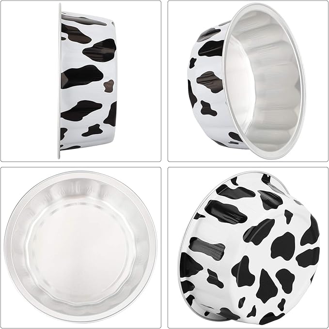 Beasea Aluminum Cups for Baking, 8oz 100 Pack Disposable Ramekins with Lids, Black White Aluminum Foil Cups Creme Brulee Muffin Cupcake Baking Cup Mini Pudding Cups for Party Wedding Birthday
