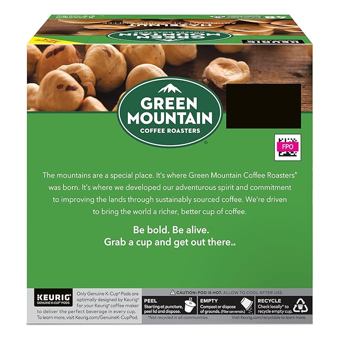 Green Mountain Coffee Roasters Hazelnut Coffee, Keurig Single Serve K-Cup Pods, Light Roast, 48 Count
