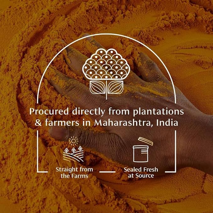 VAHDAM, Organic Turmeric Powder w/ High Curcumin (2.47oz) USDA Organic, 100% Raw from India | Gluten-Free, Non-GMO | Premium Quality & Aroma | Single Origin Spice | Direct from Source