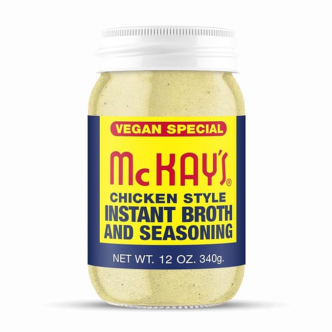 McKay's Vegan Chicken Flavored Soup Seasoning, Gluten Free, Vegetarian Instant Broth, Bullion Powdered Seasoning, Good on Meats, Veggies or in Soup! (Vegan Chicken, 1 Pack)