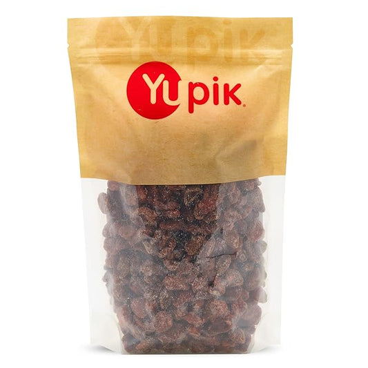 Yupik Dried Strawberries, 2.2 lb, Vegan, Kosher, Sweetened Dried Fruits, Candied Whole Strawberries, Chewy & Tender, Sweet Snacks, Fruity Topping & Inclusion, Ideal for Baking