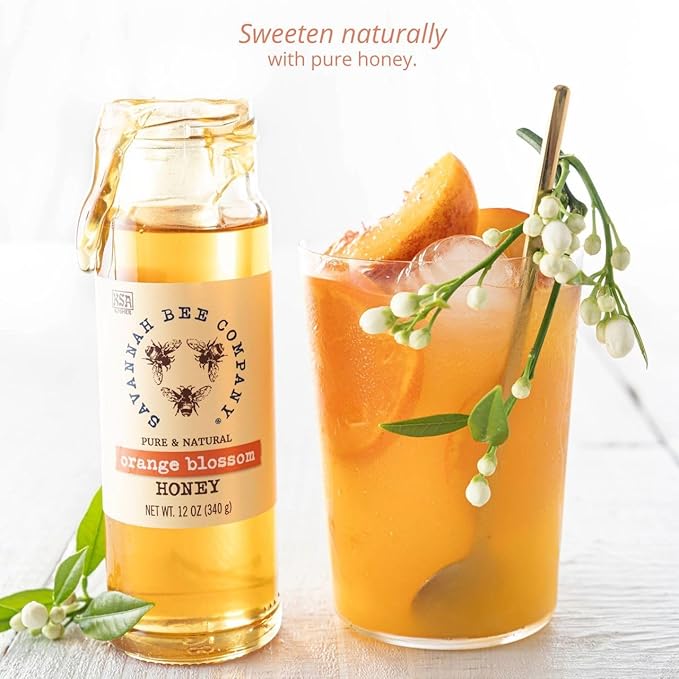 Savannah Bee Company Honey - Pure, Natural, Organic Raw Honey (12.00 Ounce (Pack of 1), Orange Blossom)