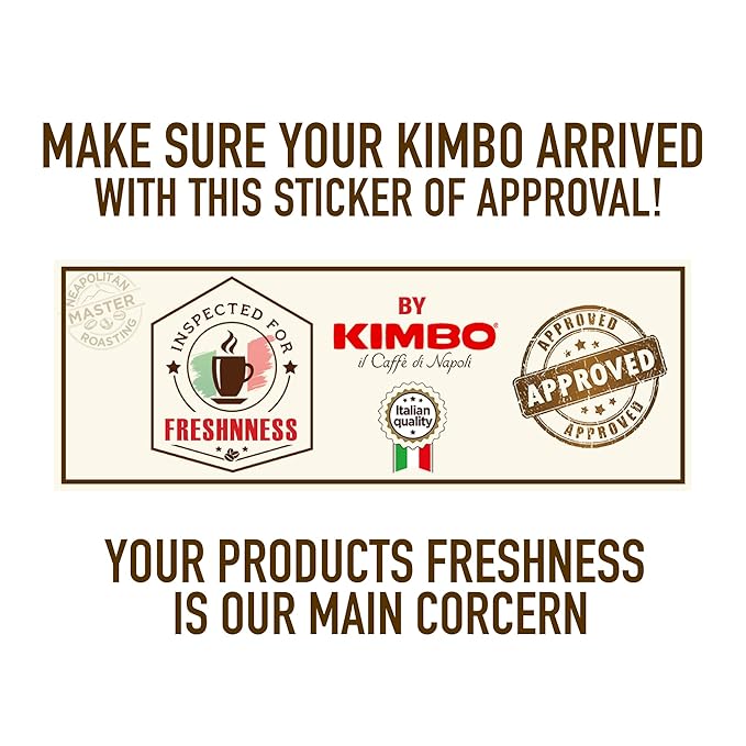 Kimbo Aroma Gold | 100% Arabica Whole Bean Coffee | Medium Dark Roast | 9/13 Intensity | 2.2 Lbs (1kg) Bag
