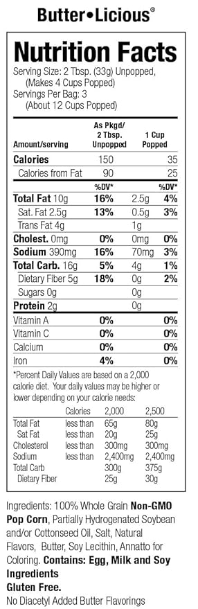 Jolly Time Value Pack Butter-Licious, Original Buttery Microwave Popcorn Snack, Gluten Free with Real Buttered Corn Homestyle Flavor (Bulk 24-Count Box)
