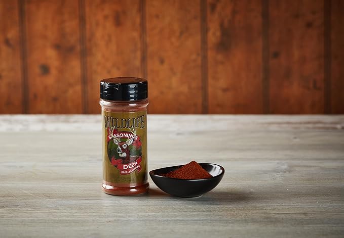 Wildlife Seasonings Deer Chili ??Bold Chili Powder Blend for Wild Game, Beef & Tex-Mex Dishes | Perfect Meat Seasoning with Smoky, Spicy Flavor | 4.5 oz Jar