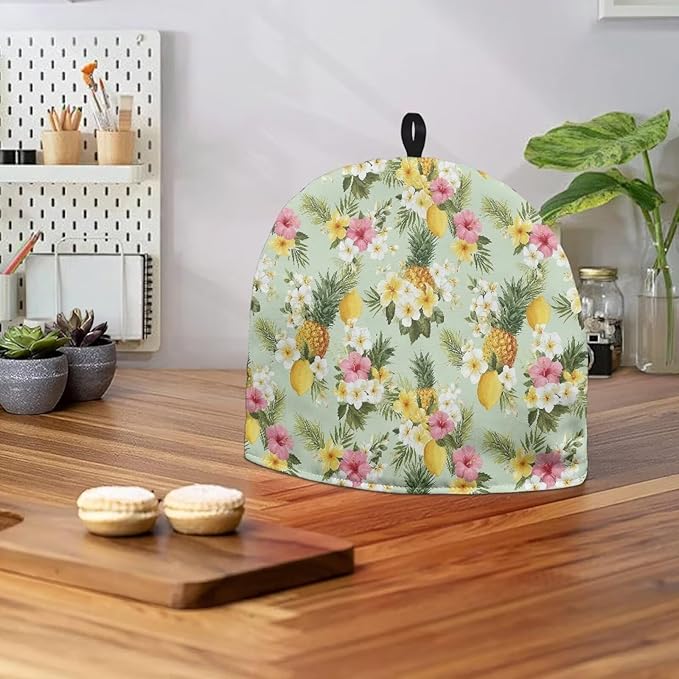 Hawaiian Tea Pot Cover Pineapple Print Teapots Cosy Insulated Tea Cozies Home Kitchen Decoration Teapot Dust Cover Warming Tea Kettle Quilt Creative Gifts for Party