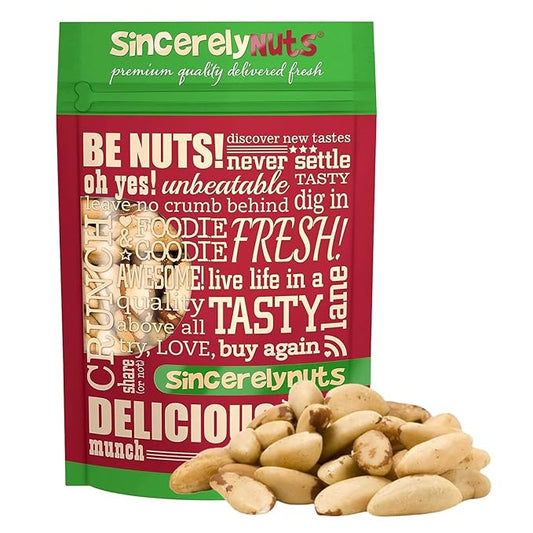 Sincerely Nuts Brazil Nuts Roasted and Unsalted - Five lbs. Bag | Premium Healthy Snack Food | Whole, Kosher, Vegan, Gluten Free | Gourmet Snack | Great Source of Protein, Vitamins & Minerals